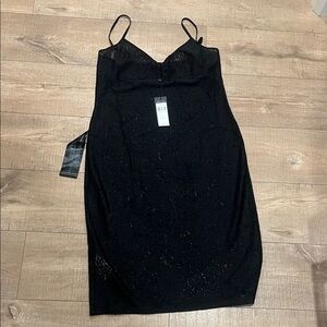BCBGMaxAzria Black Midi Dress size large NWT